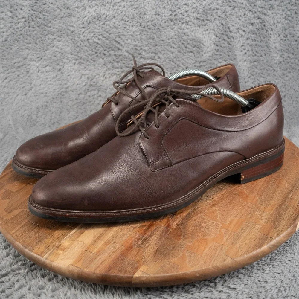 Cole Haan Mens 11 M Grand OS Oxford Brown Dress Shoes Plain Toe